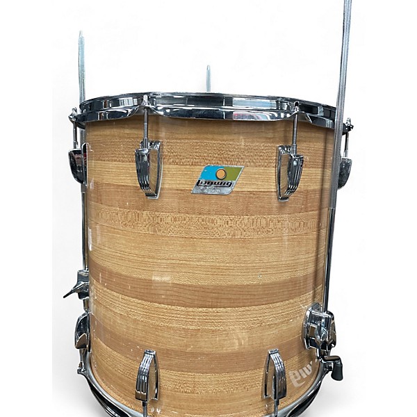 Used Ludwig 4 Piece butcher block Natural Drum Kit