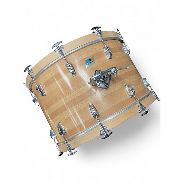 Used Ludwig 4 Piece butcher block Natural Drum Kit