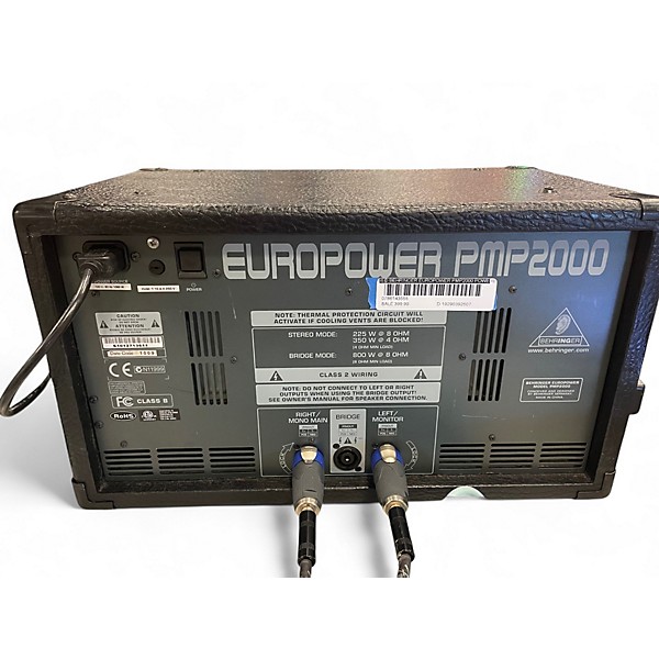 Used Behringer EUROPOWER PMP2000 Powered Mixer