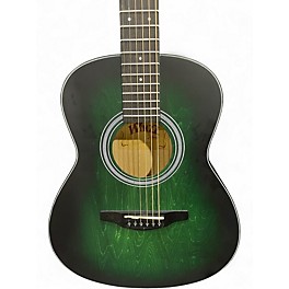 Used Winzz AF H00LL BL 36 Green Acoustic Guitar