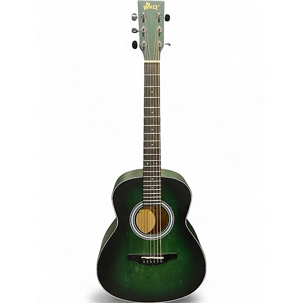 Used Winzz AF H00LL BL 36 Green Acoustic Guitar