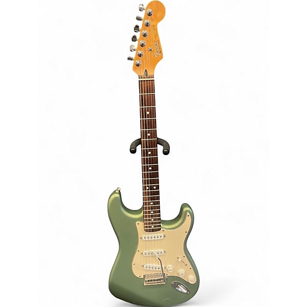 Used Fender Standard Stratocaster green Solid Body Electric Guitar