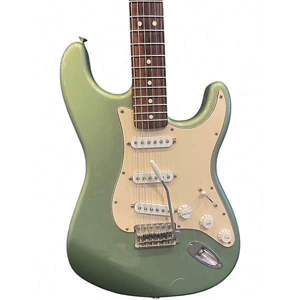 Used Fender Standard Stratocaster green Solid Body Electric Guitar