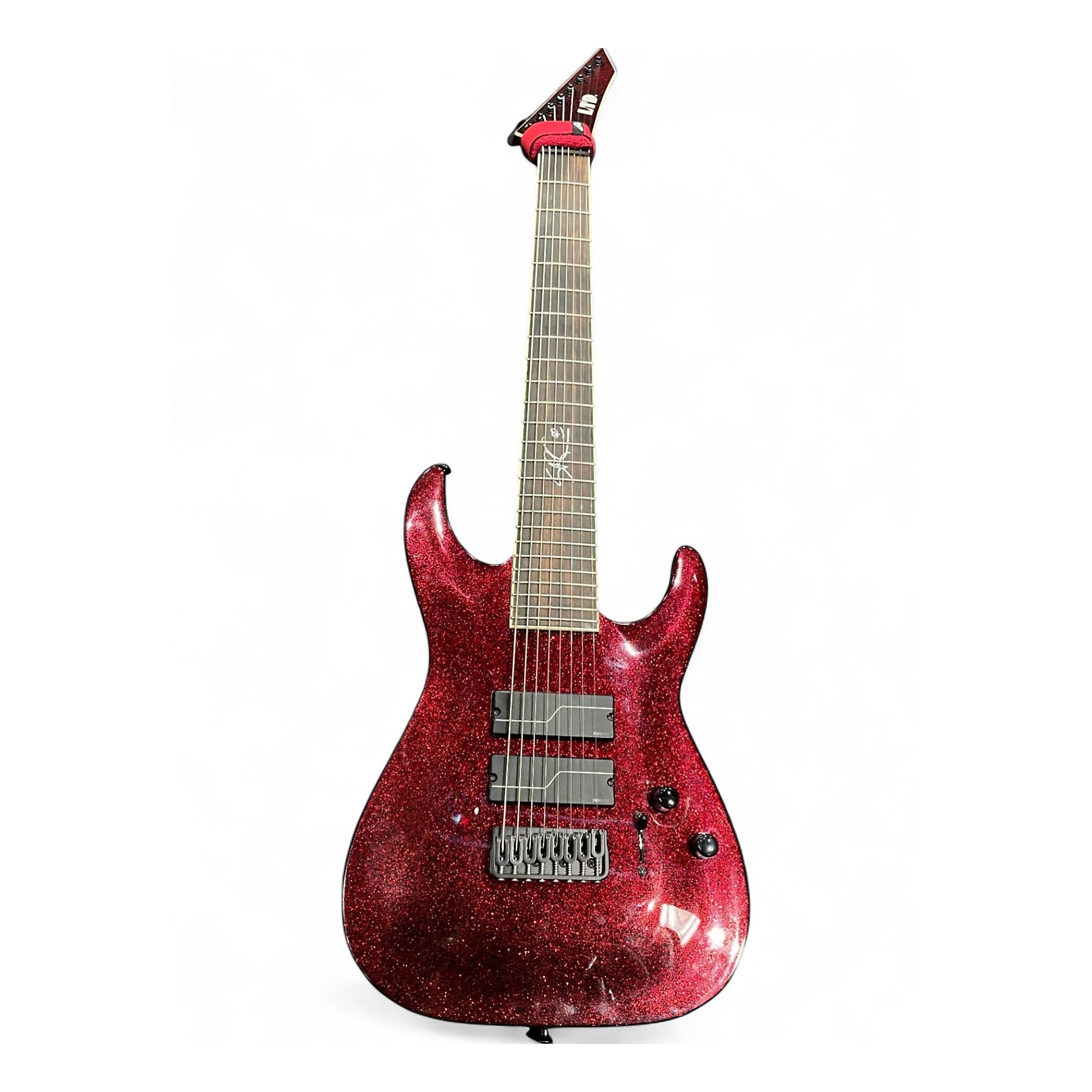 Used ESP LTD SC-608B Red Sparkle Solid Body Electric Guitar