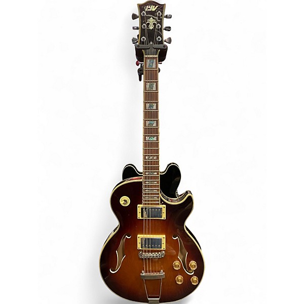 Used Iyv IKZ-300 2 Color Sunburst Hollow Body Electric Guitar