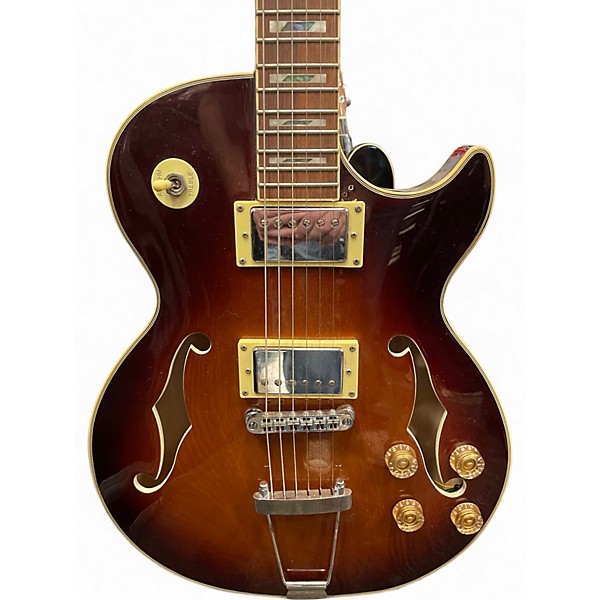 Used Iyv IKZ-300 2 Color Sunburst Hollow Body Electric Guitar