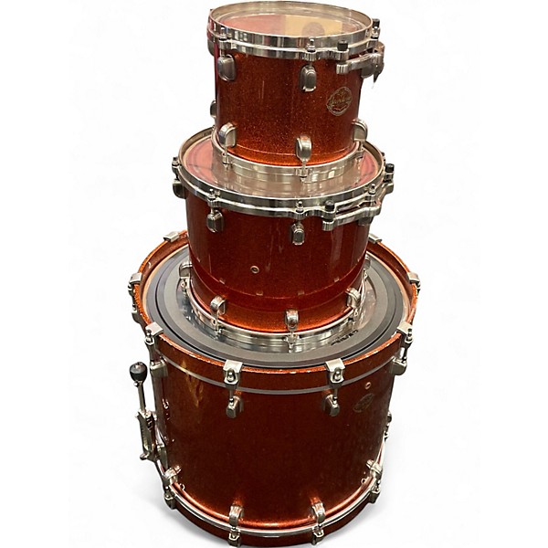 Used TAMA 3 Piece Starclassic orange sparkle Drum Kit