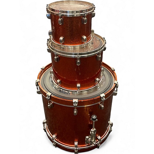 Used TAMA 3 Piece Starclassic orange sparkle Drum Kit