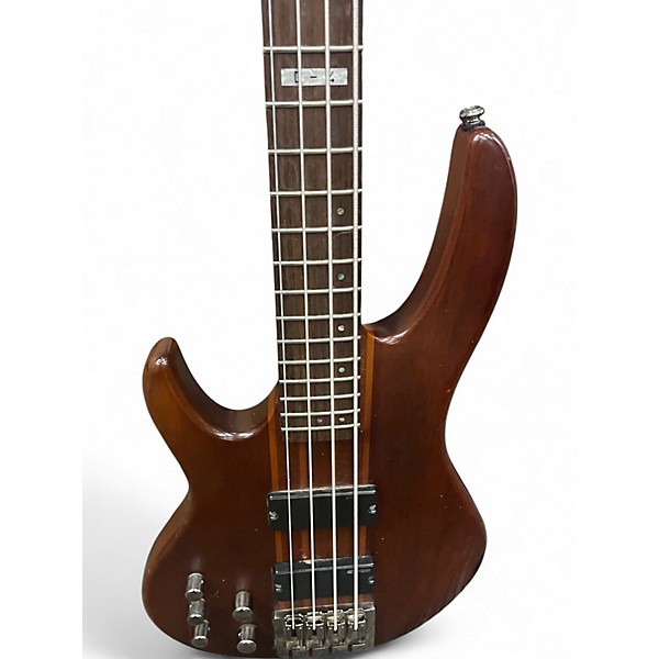 Used ESP LTD D-4 Lefty Walnut Electric Bass Guitar