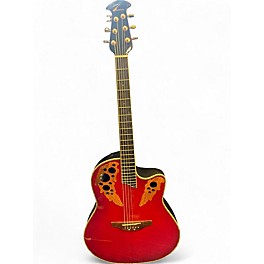 Used Ovation Celebrity CC44SI Red Acoustic Electric Guitar