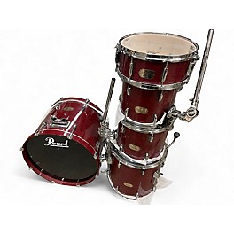 Used Pearl 5 Piece Export Wine Red Drum Kit