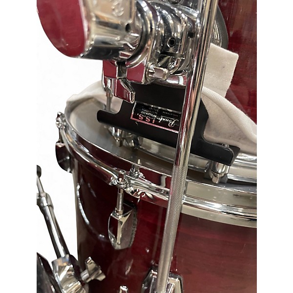 Used Pearl 5 Piece Export Wine Red Drum Kit