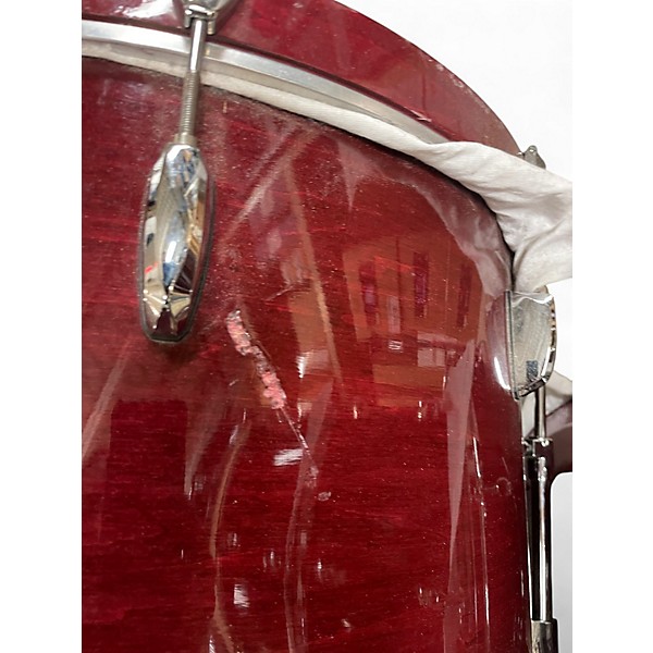 Used Pearl 5 Piece Export Wine Red Drum Kit