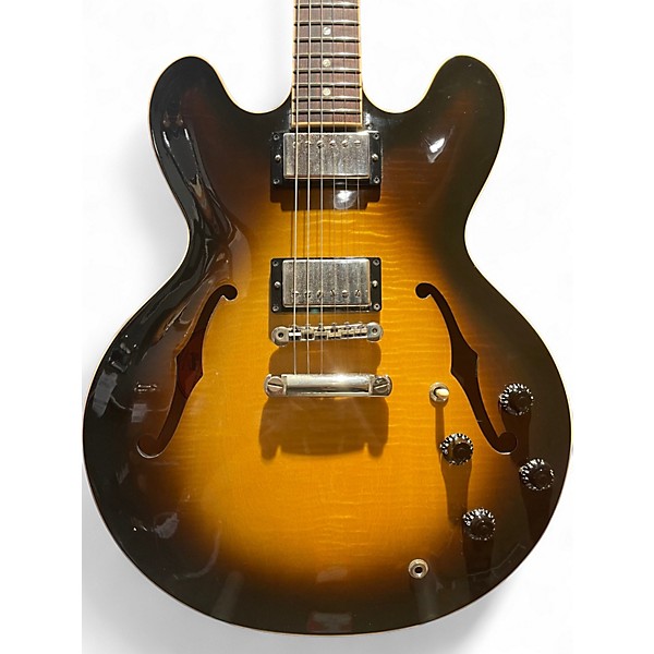 Used Gibson ESDTVSNH1 Custom Shop 335 Sunburst Hollow Body Electric Guitar