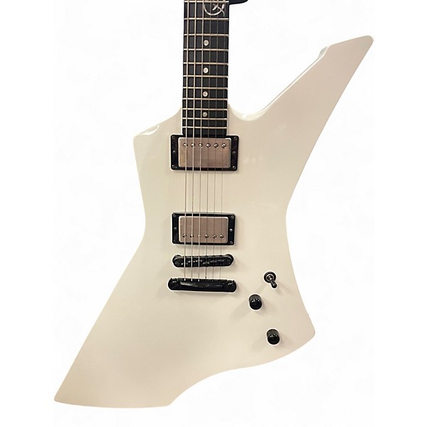 Used ESP LTD James Hetfield Snakebyte White Solid Body Electric Guitar