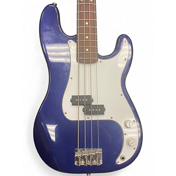 Used Fender Standard Precision Bass Blue Electric Bass Guitar