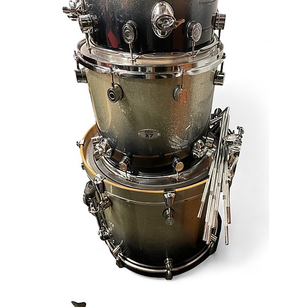 Used PDP by DW 6 Piece X7 Black to Silver Drum Kit