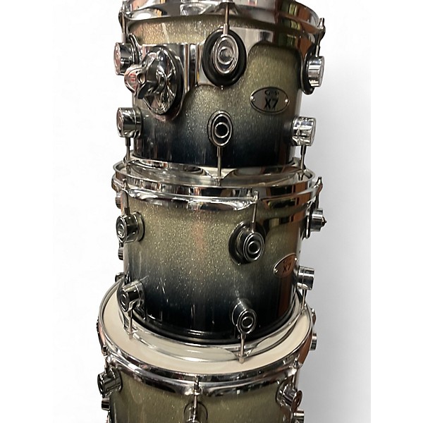 Used PDP by DW 6 Piece X7 Black to Silver Drum Kit