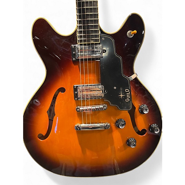 Used Guild SF-IV/ST 2 Tone Sunburst Hollow Body Electric Guitar