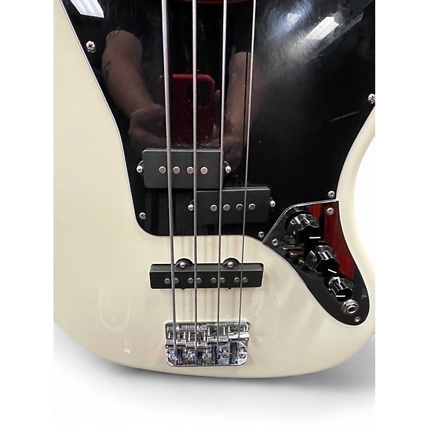 Used Fender Jaguar Bass Pearl White Electric Bass Guitar