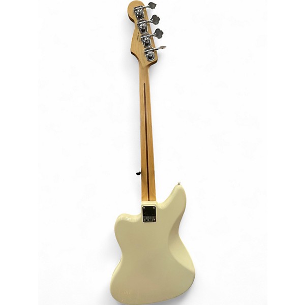Used Fender Jaguar Bass Pearl White Electric Bass Guitar