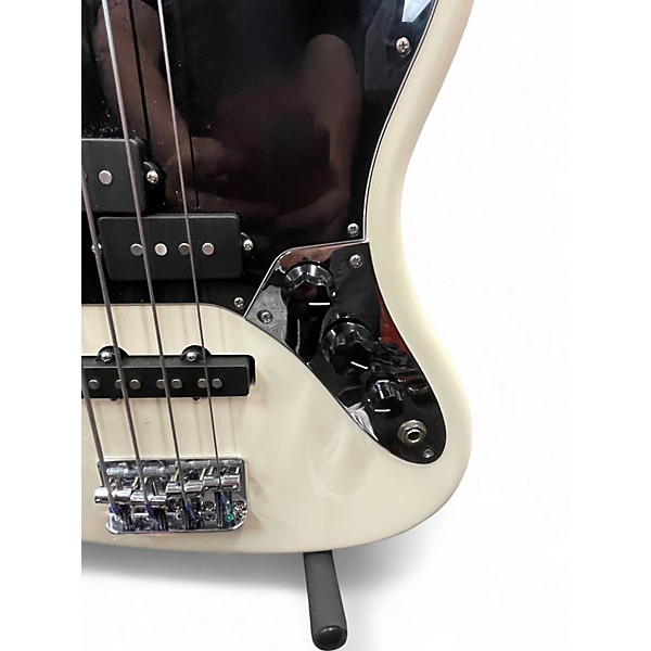 Used Fender Jaguar Bass Pearl White Electric Bass Guitar