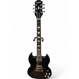 Used Epiphone modern figured sg Trans Black Solid Body Electric Guitar