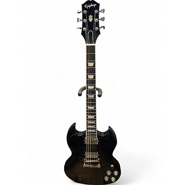 Used Epiphone modern figured sg Trans Black Solid Body Electric Guitar