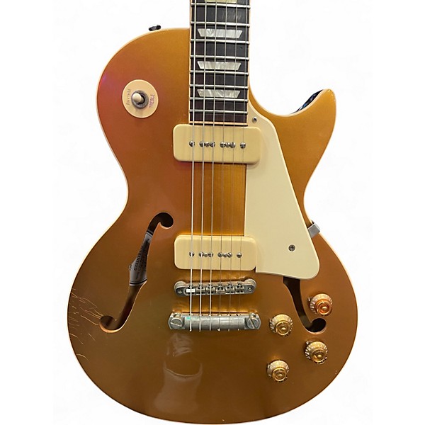 Used 2015 Gibson Les Paul ES Memphis P-90 VOS Gold Top Hollow Body Electric Guitar
