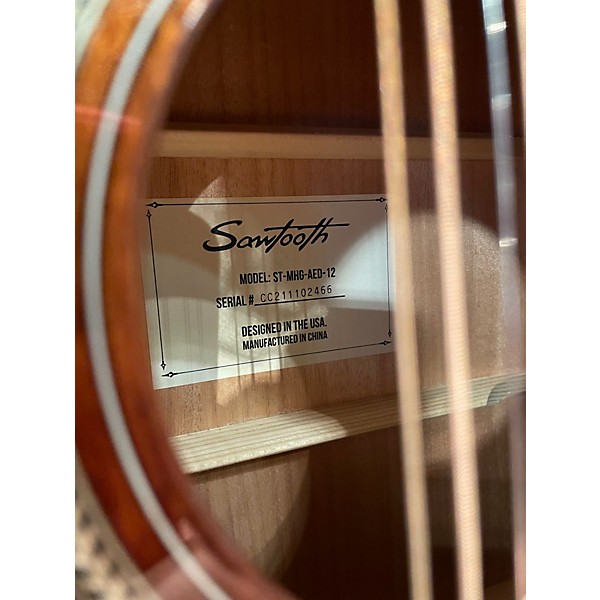 Used Sawtooth ST-MHG-AED-12 Mahogany 12 String Acoustic Electric Guitar