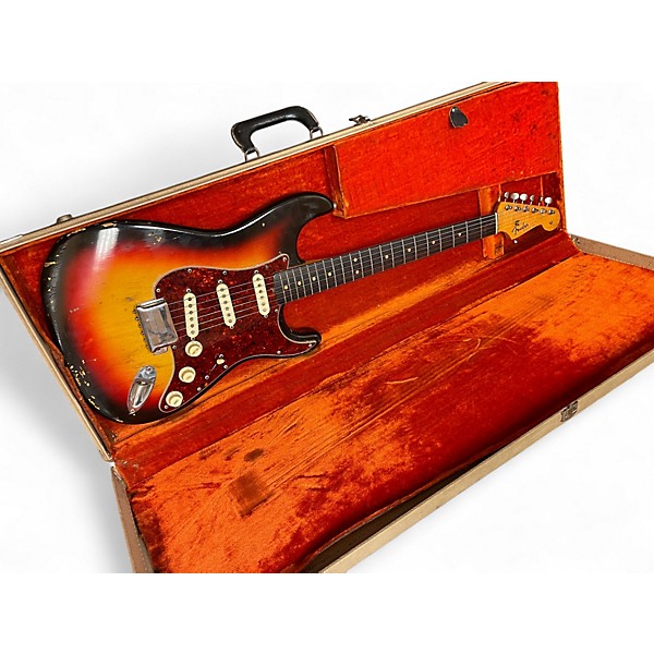 Vintage 1964 Fender STRATOCASTER Sunburst Solid Body Electric Guitar