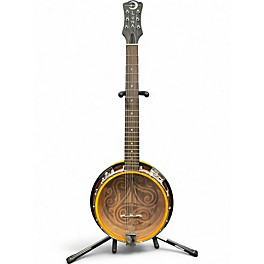 Used Luna BGB Celtic 6 String Bluegrass Resonator 2 Color Sunburst Banjo