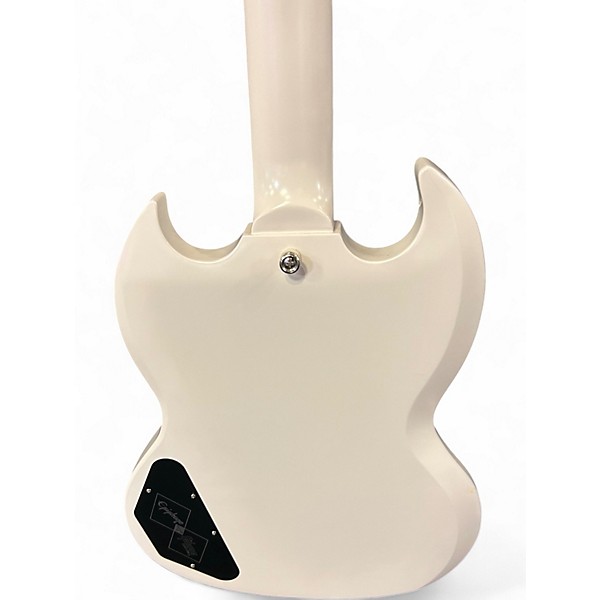 Used 2022 Epiphone Les Paul Custom SG Alpine White Solid Body Electric Guitar