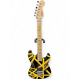 Used EVH Striped Series BLACK AND YELLOW Solid Body Electric Guitar
