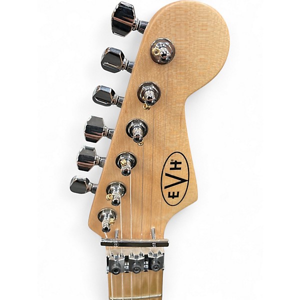 Used EVH Striped Series Black and White Solid Body Electric Guitar