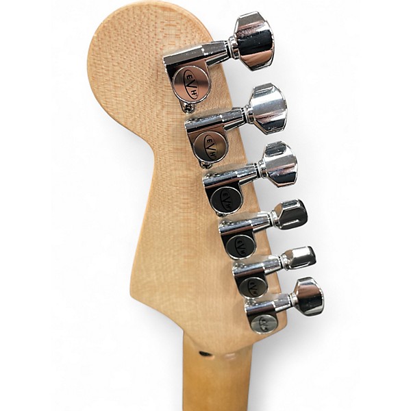 Used EVH Striped Series Black and White Solid Body Electric Guitar