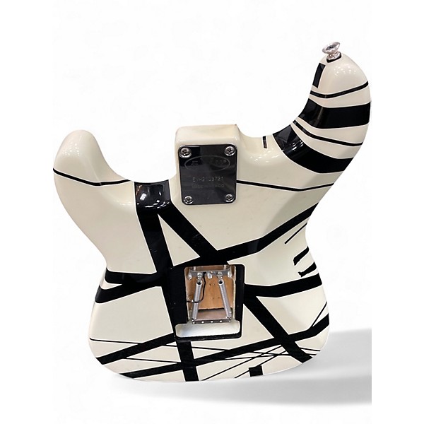 Used EVH Striped Series Black and White Solid Body Electric Guitar