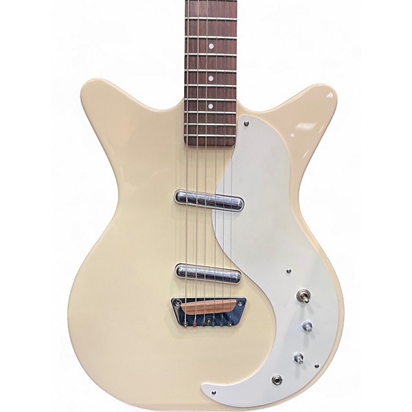Used Danelectro Stock '59 White Solid Body Electric Guitar
