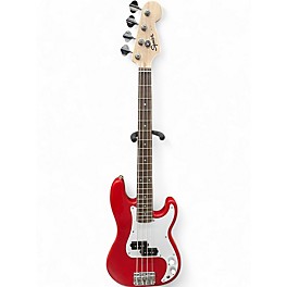 Used Squier Mini Precision Red Electric Bass Guitar
