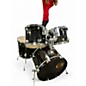 Used Unknown 7 Piece Drumset  Black Drum Kit thumbnail