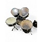 Used Unknown 7 Piece Drumset  Black Drum Kit
