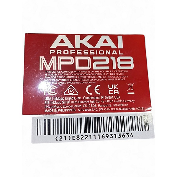 DJ機材 MPD218 Used Akai Professional MPD218 MIDI Controller | Guitar Center