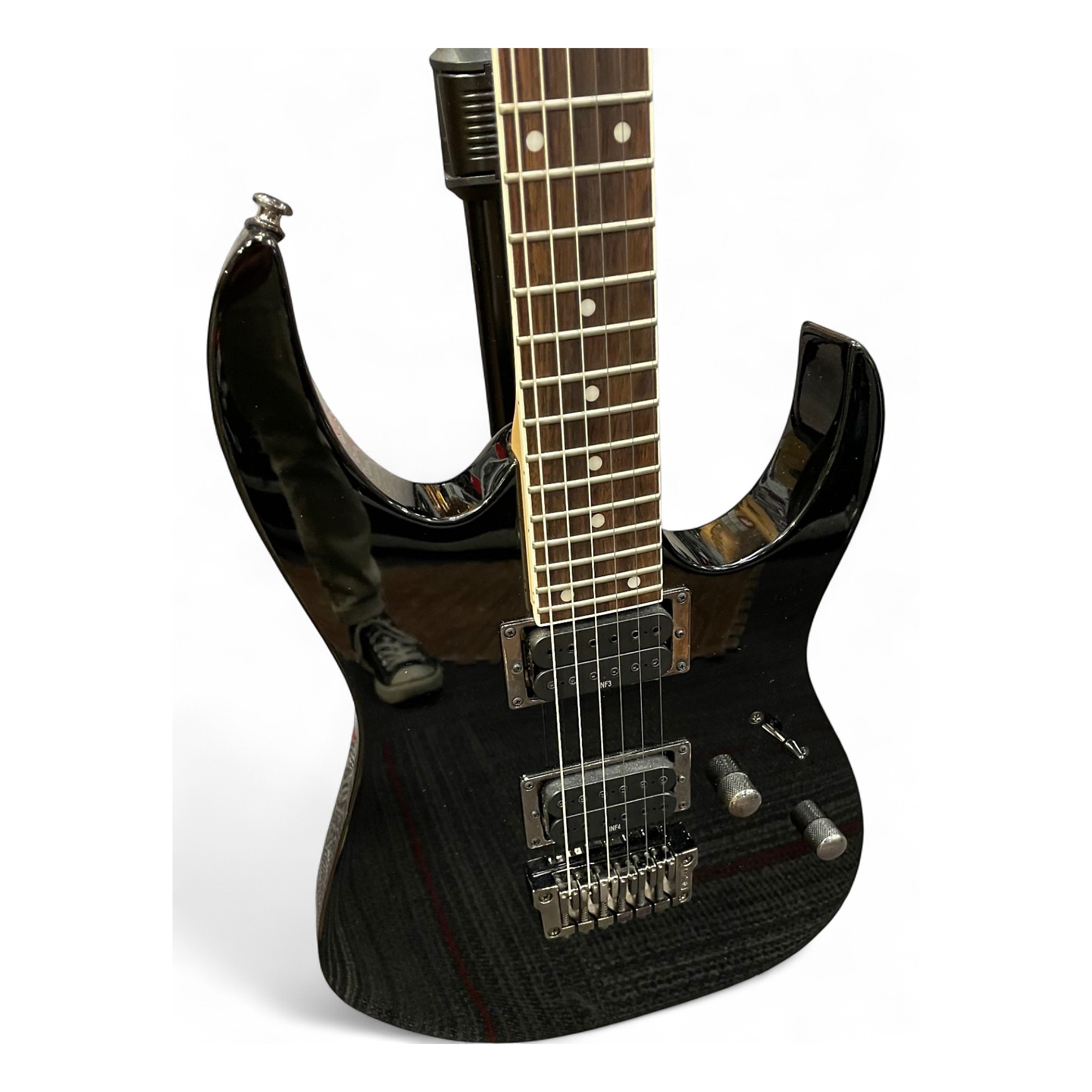 Used Ibanez RG321MH Black Solid Body Electric Guitar Black
