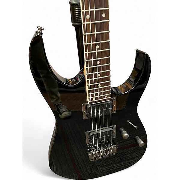 Used Ibanez RG321MH Black Solid Body Electric Guitar Black