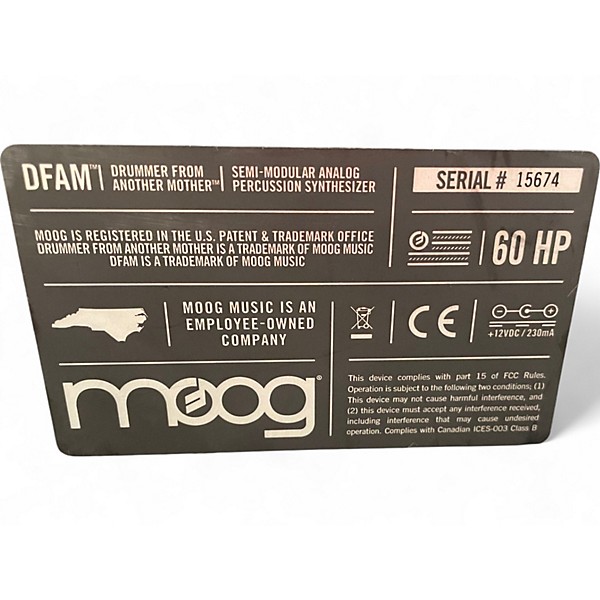 Used Moog DFAM Synthesizer