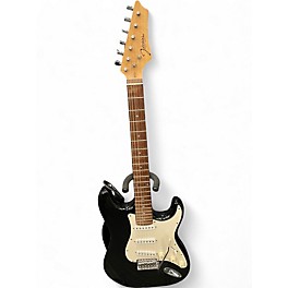 Used Johnson Double Cut Black Solid Body Electric Guitar