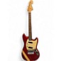 Vintage 1971 Fender Mustang Candy Apple Red Solid Body Electric Guitar thumbnail