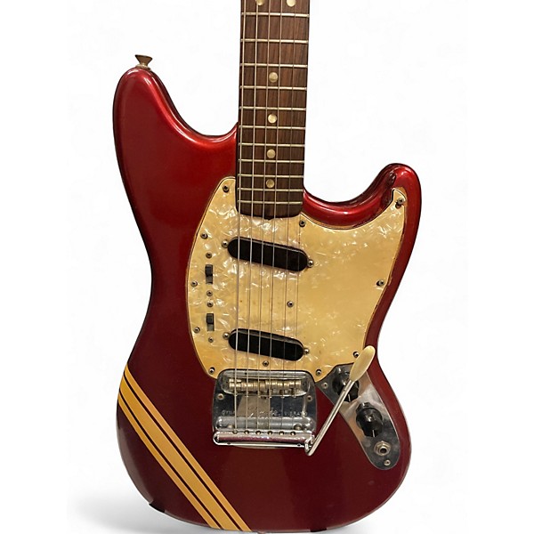 Vintage 1971 Fender Mustang Candy Apple Red Solid Body Electric Guitar