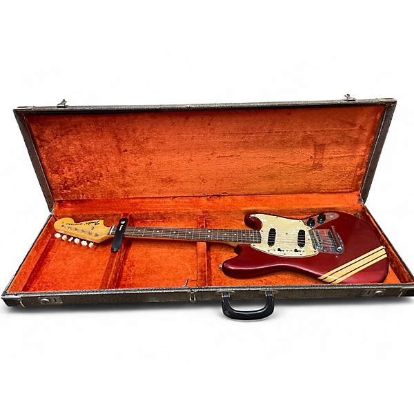 Vintage 1971 Fender Mustang Candy Apple Red Solid Body Electric Guitar