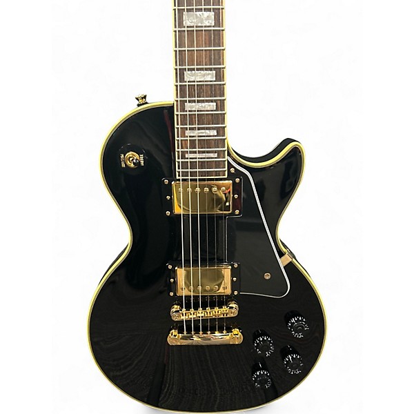 Used Epiphone Les Paul Custom Black Solid Body Electric Guitar